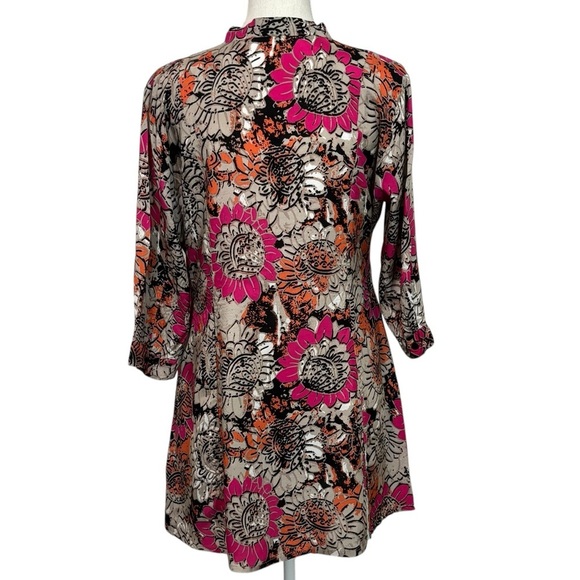 MASAI - SZ SMALL & OVERSIZED - VIBRANT FLORAL PATTERN - TUNIC TOP- POCKETS - B10 - Picture 2 of 13